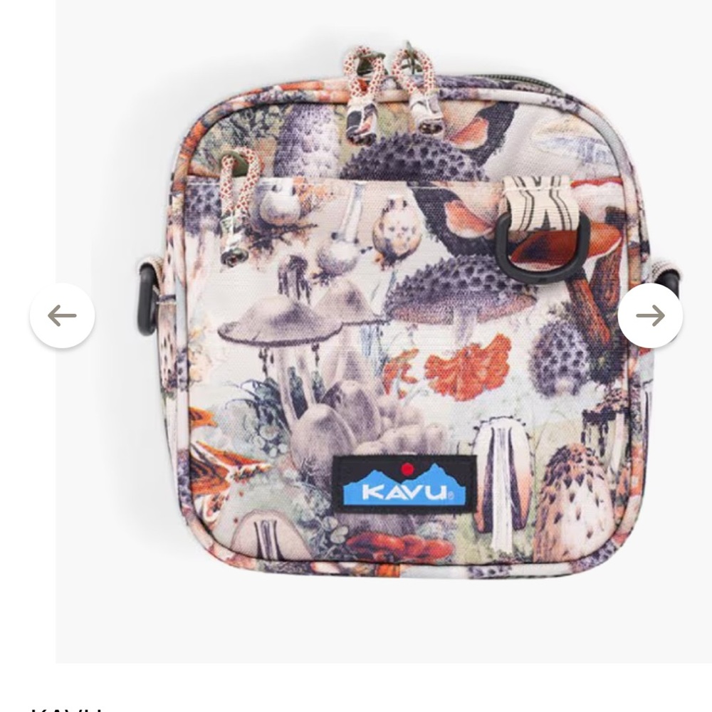 Kavu Globetrot Crossbody Bag Wonderland Print Mushrooms